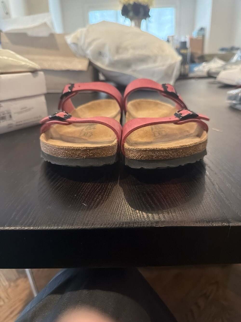 Birki's by Birkenstock Belmont Pink Leather Double Strap Sandals Size 40 new old - Picture 7 of 8
